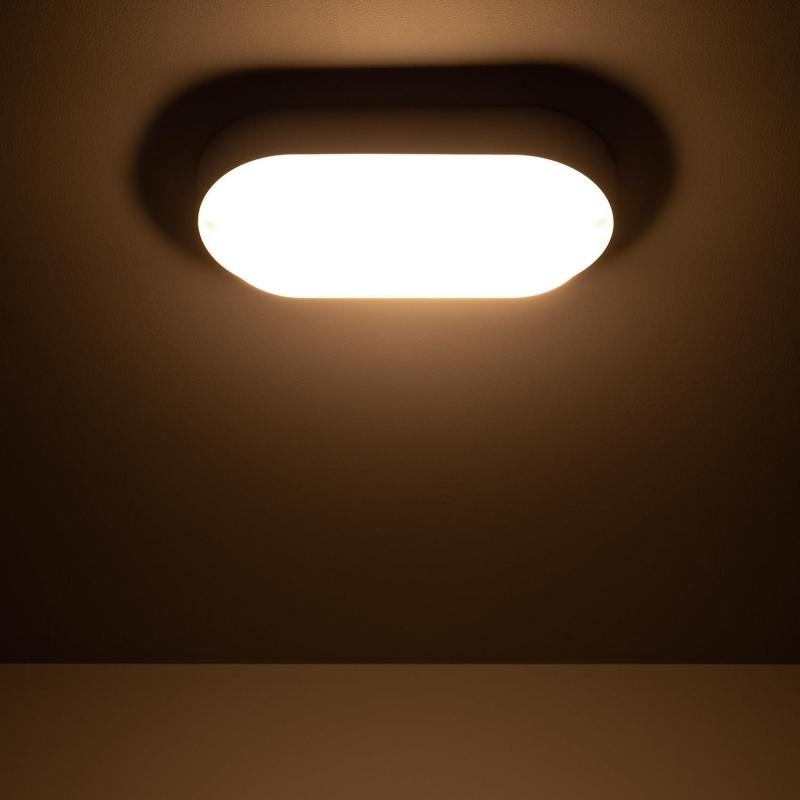 Plafon LED 25W Oval Exterior 96x198 mm IP65 Hublot White