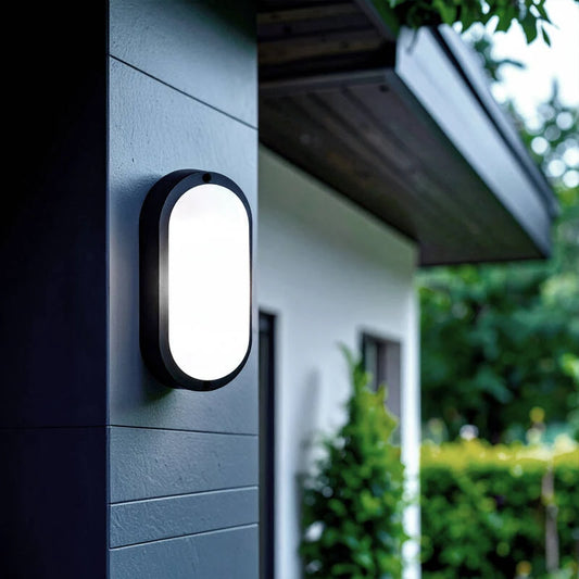 Plafon LED 25W Oval para Exterior 96x198 mm IP65 Hublot Black