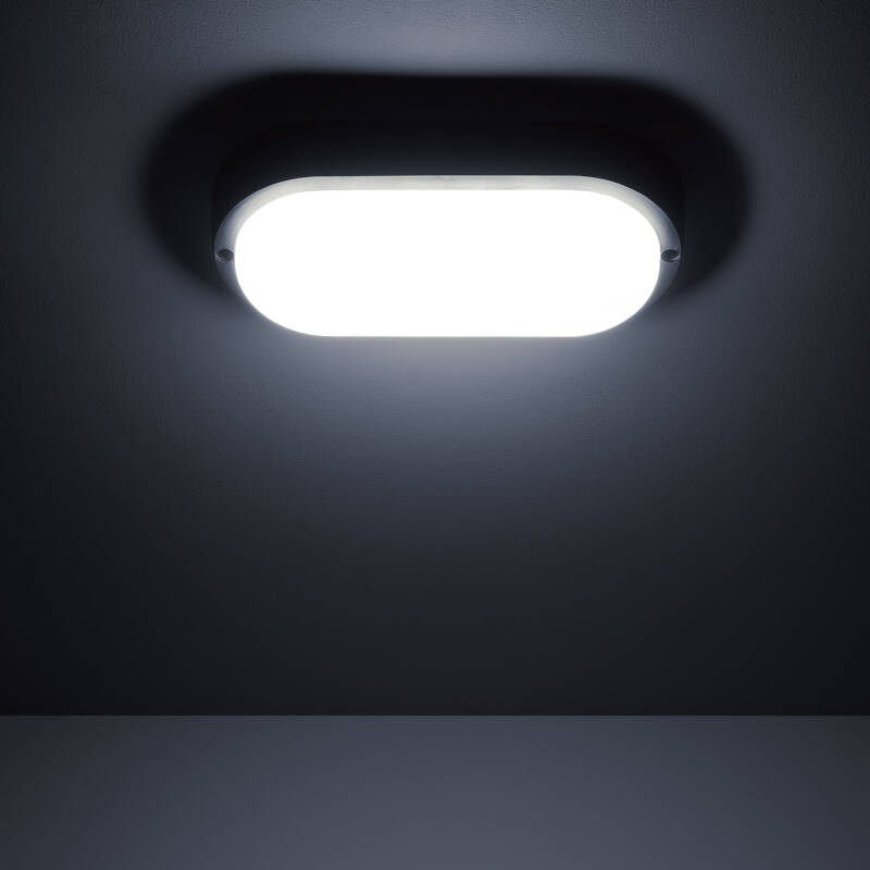 Plafon LED 25W Oval para Exterior 96x198 mm IP65 Hublot Black