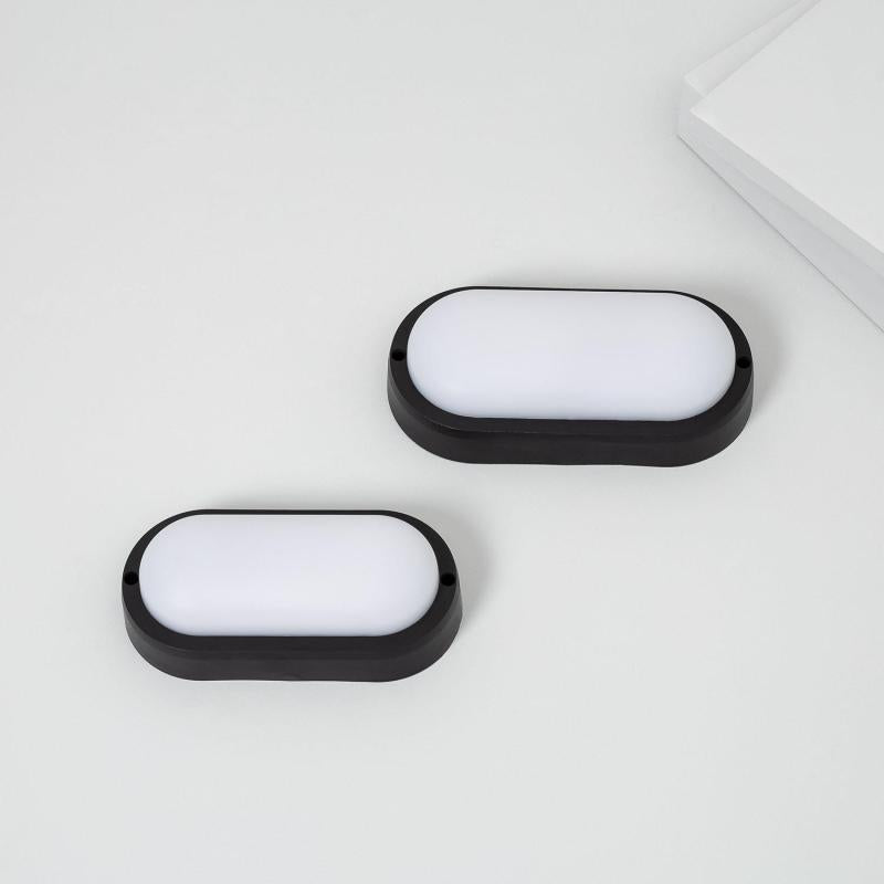 Plafon LED 25W Oval para Exterior 96x198 mm IP65 Hublot Black