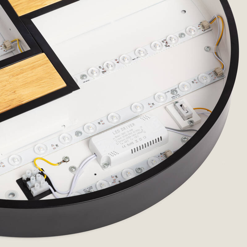 Plafón LED 27W Circular de Metal Ø500 mm CCT Seleccionável Brusk