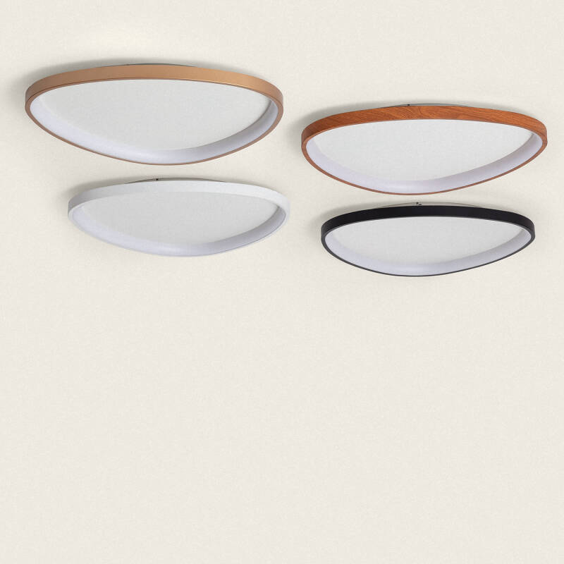 Plafón LED 30W Ovalado em Alumínio Ø600 mm CCT Selecionável Owen