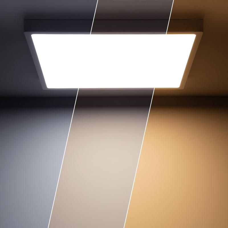 Plafón LED 30W Quadrado Superslim CCT Seleccionável 400x400 mm