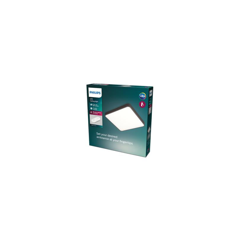 Plafón LED 32W CCT Seleccionável Marrom Quadrado PHILIPS com Controlo