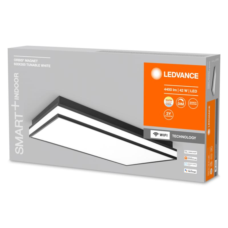 Plafon LED 42W CCT Seleccionável Retangular 600x300 mm Smart+ WiFi ORBIS Magnet LEDVANCE 4058075572836