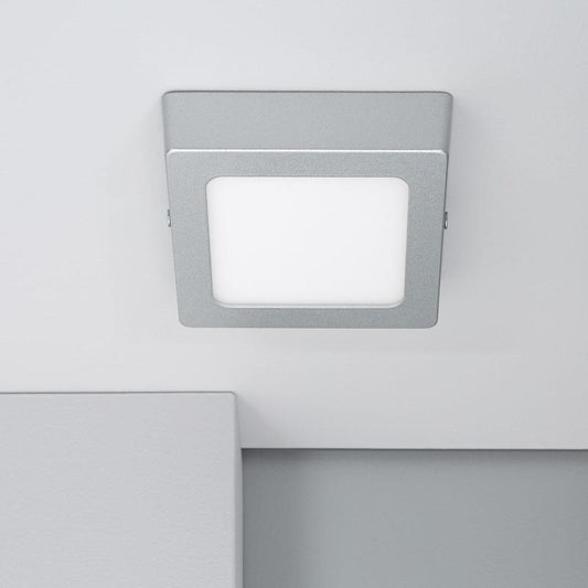 Plafon LED 6W Quadrado Alumínio 105x105 mm Slim CCT Seleccionável Galán SwitchDimm