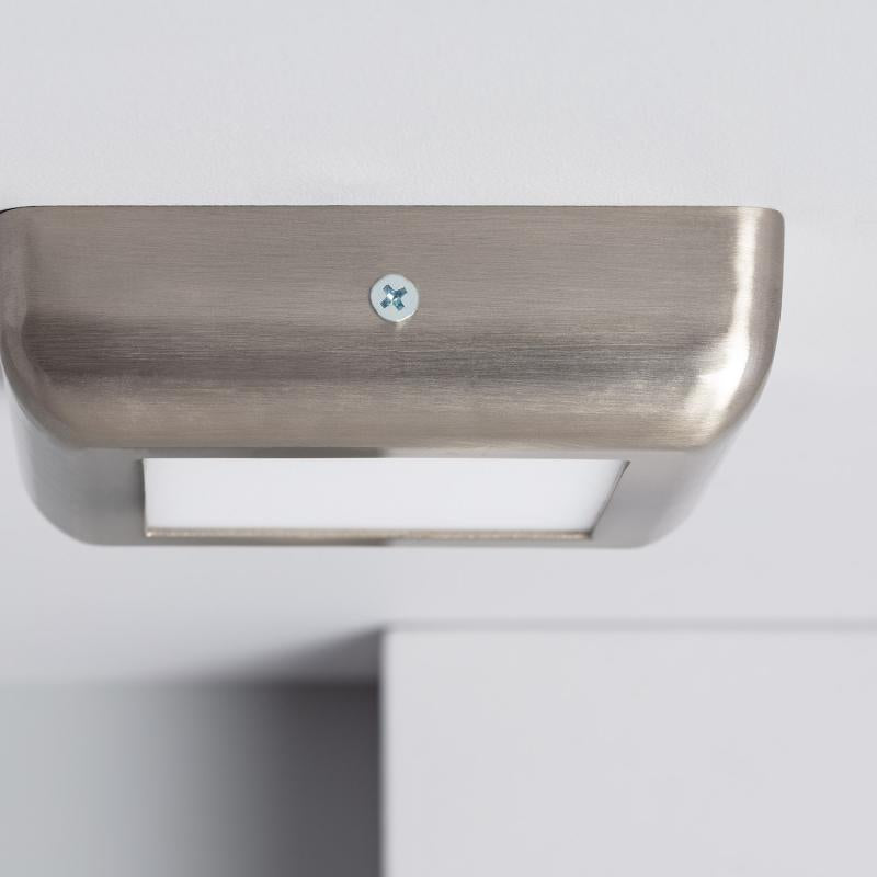 Plafón LED 6W Quadrado Metal 120x120 mm Design Silver