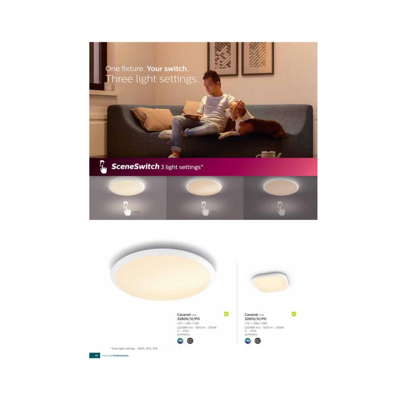 Plafón LED Regulável 18W PHILIPS SuperSlim