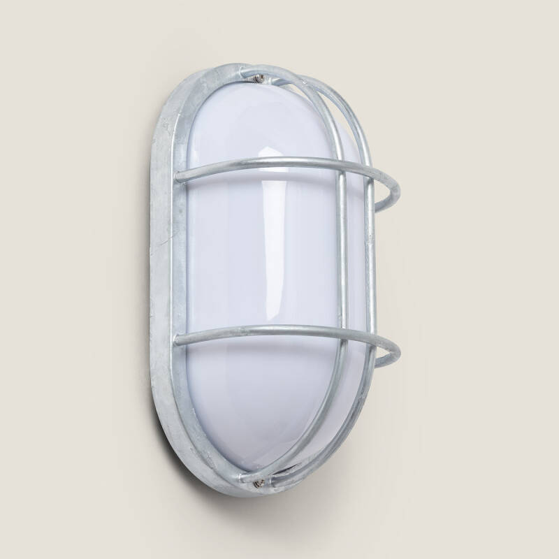 Plafon Oval para Exterior 260x146 mm Hublot Fjord Aço Galvanizado