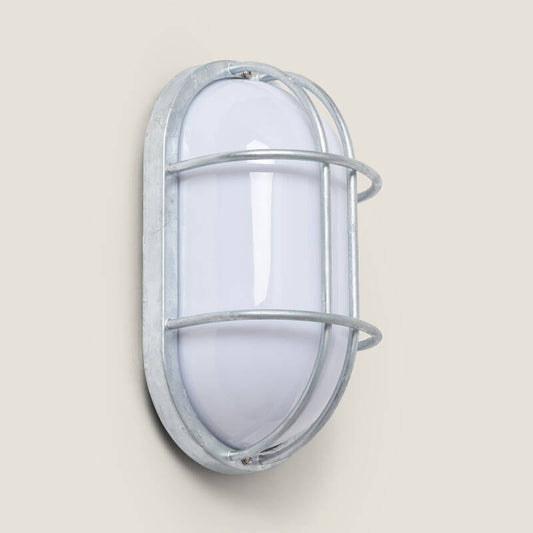 Plafon Oval para Exterior 260x146 mm Hublot Fjord Aço Galvanizado