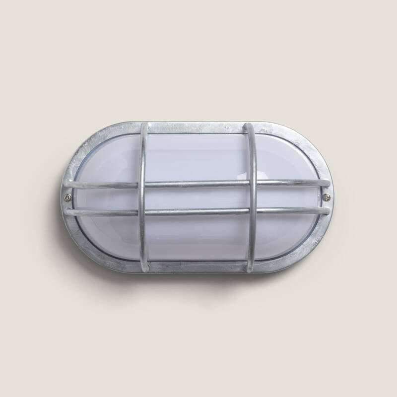 Plafon Oval para Exterior 260x146 mm Hublot Fjord Aço Galvanizado