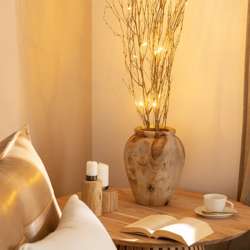 Ramos Decorativos LED Bambu Natural 1.2m