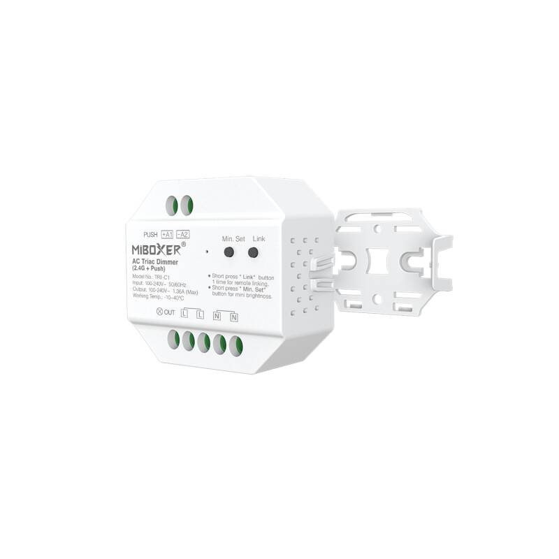 Regulador LED TRIAC RF Compatível com Pulsador MiBoxer TRI-C1