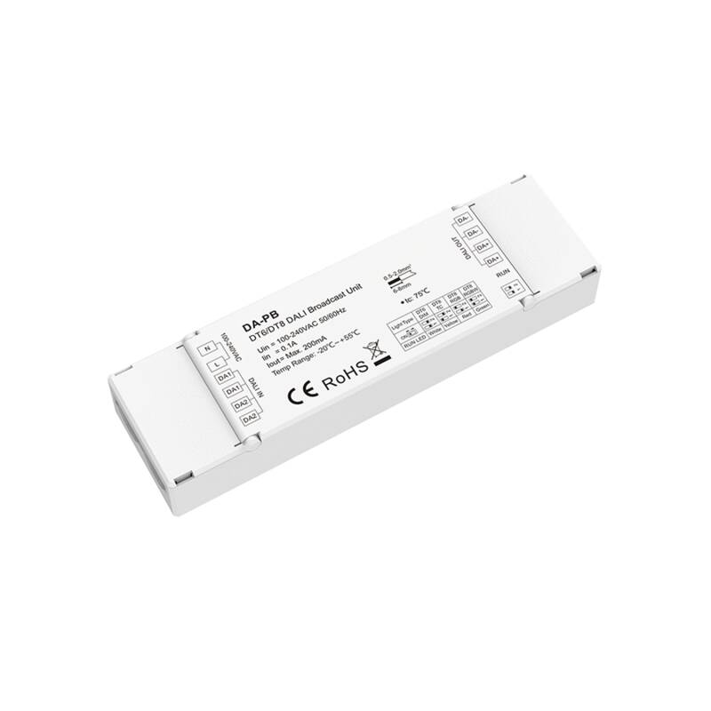 Repetidor DALI Broadcast DT6/DT8 com Fonte BUS Integrada SKYDANCE DA-PB