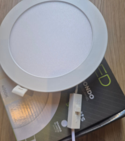 Painel LED MAXLED 12W Redondo Branco IP44 CCT3 (3000K-4000K-6500K)