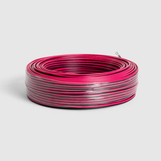 Rolo de 100m de Cabo Elétrico Plano Mangueira 0,5mm² para Fitas de LED