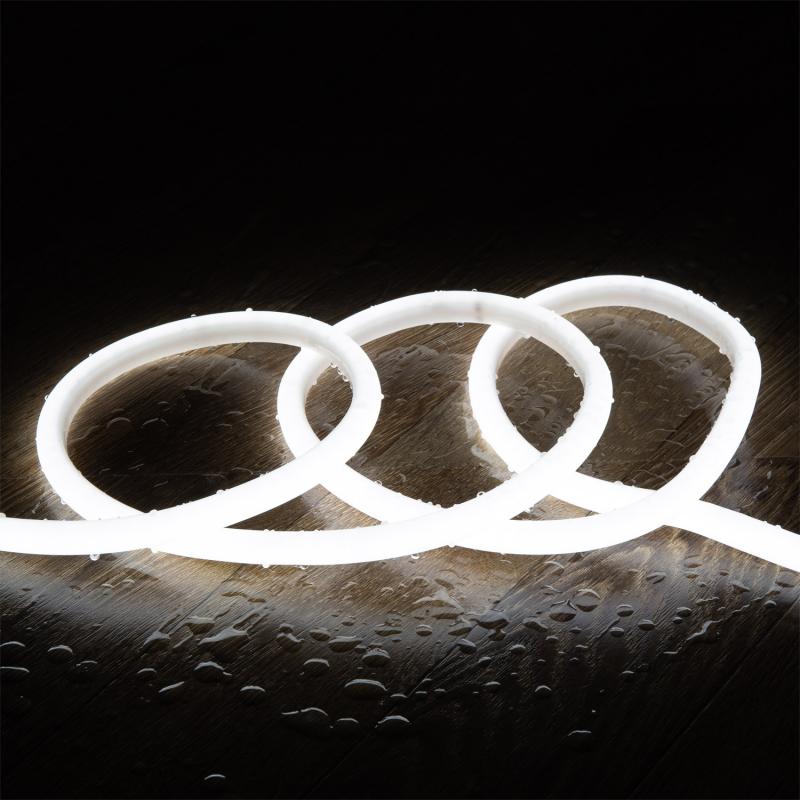 Fita LED Neon Regulável 220V ROLO 50m Circular SFLEX14 8W/m Corte 100cm IP65