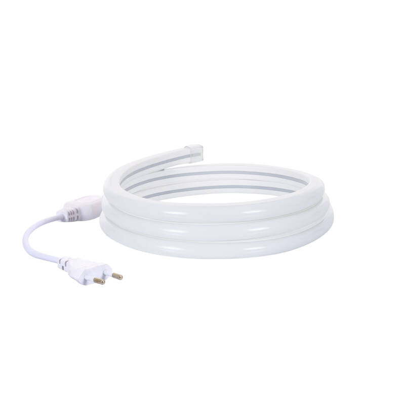 Fita LED Neon Regulável 220 V, Bobina de 50 m, Rosa, Semicircular 180°, 7,5 W/m, Corte a cada 100 cm, IP67