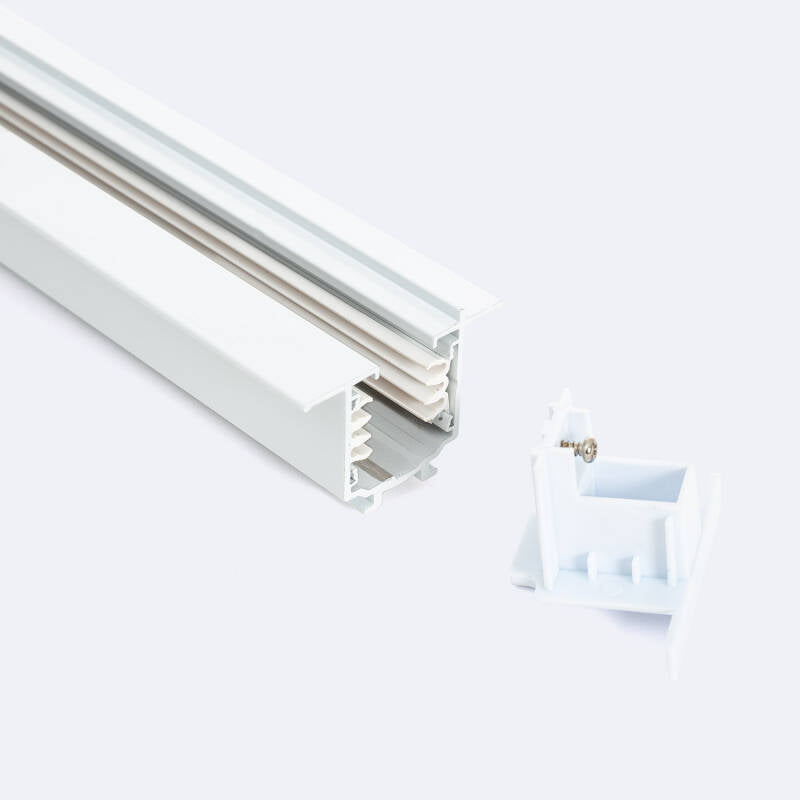Calha Trifásico DALI Track Encastrável Alumínio para Focos LED 1 Metro