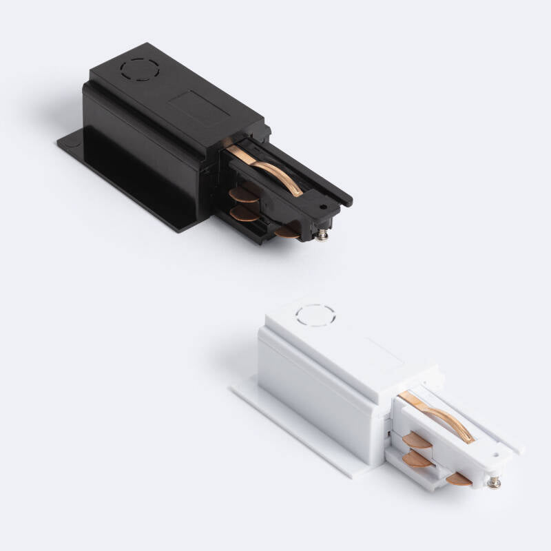 Conector 'Left Side' a Rede para Calha Trifásico DALI Track Encastrável Alumínio