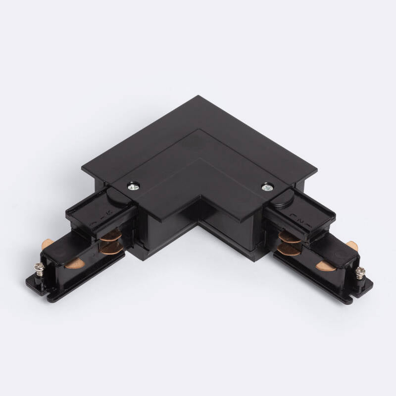 Conector 'Left Side' Tipo L para Calha Trifásico DALI Track Encastrável Alumínio