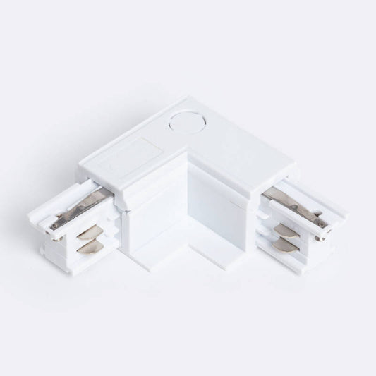 Conector 'Left Side' Tipo L para Calha Trifásico Encastrável Alumínio