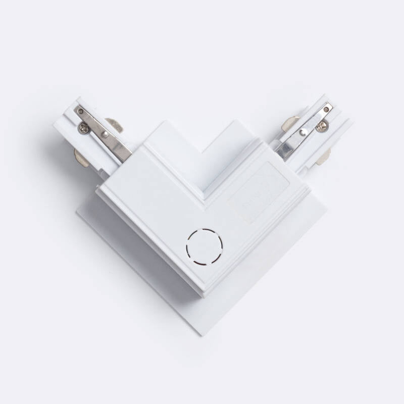 Conector 'Left Side' Tipo L para Calha Trifásico Encastrável Alumínio