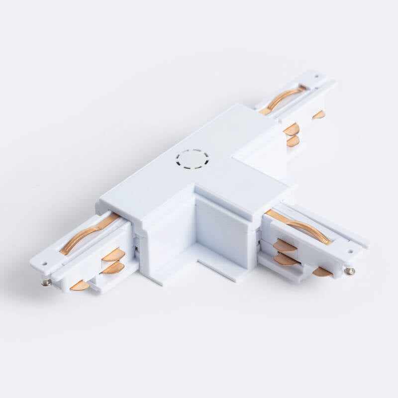 Conector 'Left Side' Tipo T para Calha Trifásico DALI Track Encastrável Alumínio