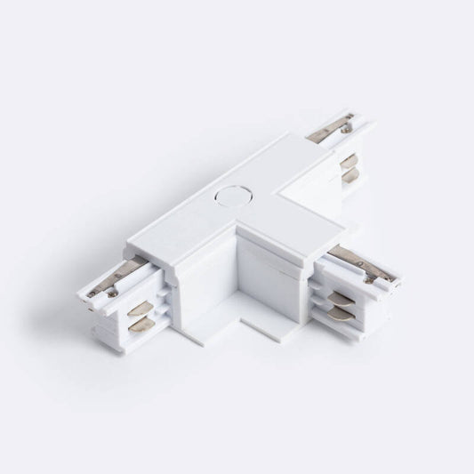 Conector 'Left Side' Tipo T para Calha Trifásico Encastrável Alumínio