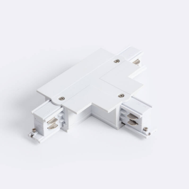 Conector 'Left Side' Tipo T para Calha Trifásico Encastrável Alumínio