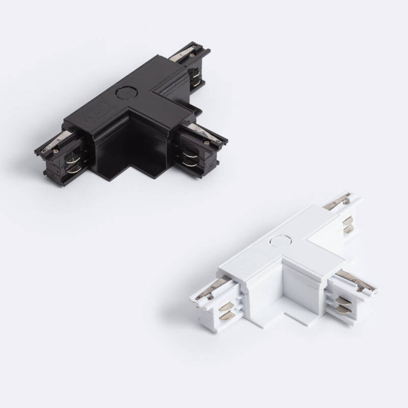 Conector 'Left Side' Tipo T para Calha Trifásico Encastrável Alumínio