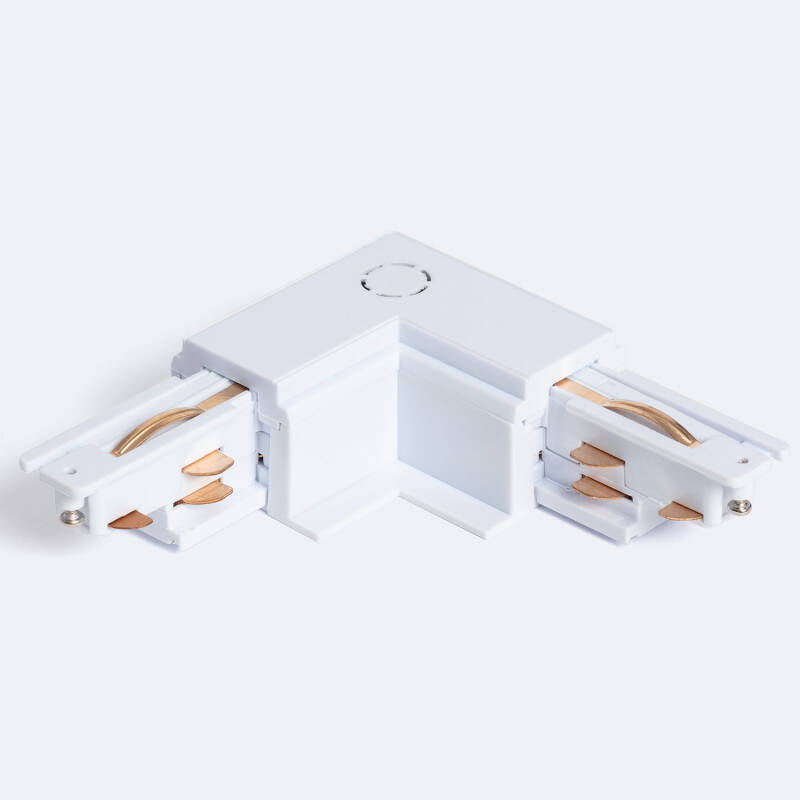Conector 'Right Side' Tipo L para Calha Trifásico DALI Track Encastrável Alumínio