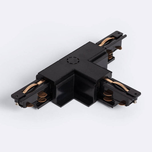 Conector 'Right Side' Tipo T para Calha Trifásico DALI Track Encastrável Alumínio
