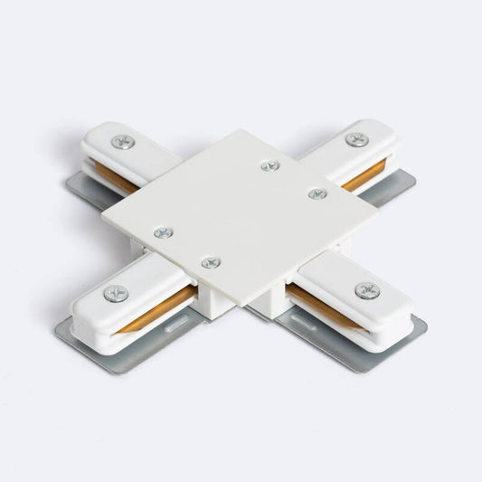 Conector Tipo X para Calha Monofásico Encastrável Alumínio