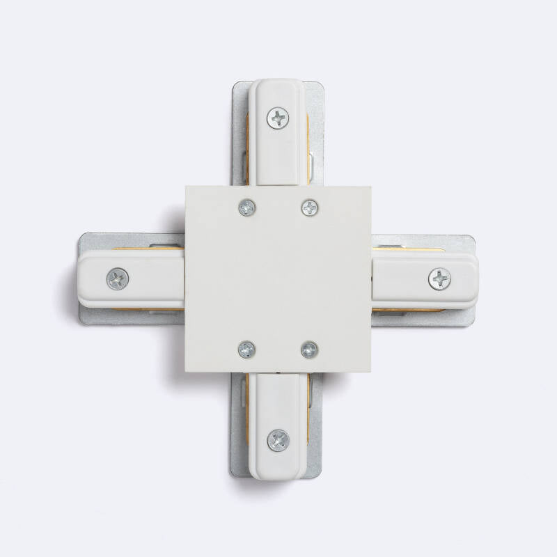 Conector Tipo X para Calha Monofásico Encastrável Alumínio