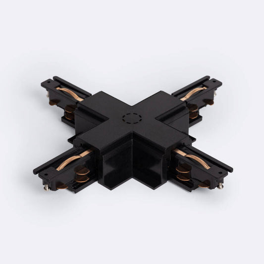 Conector Tipo X para Calha Trifásico DALI Track Encastrável Alumínio