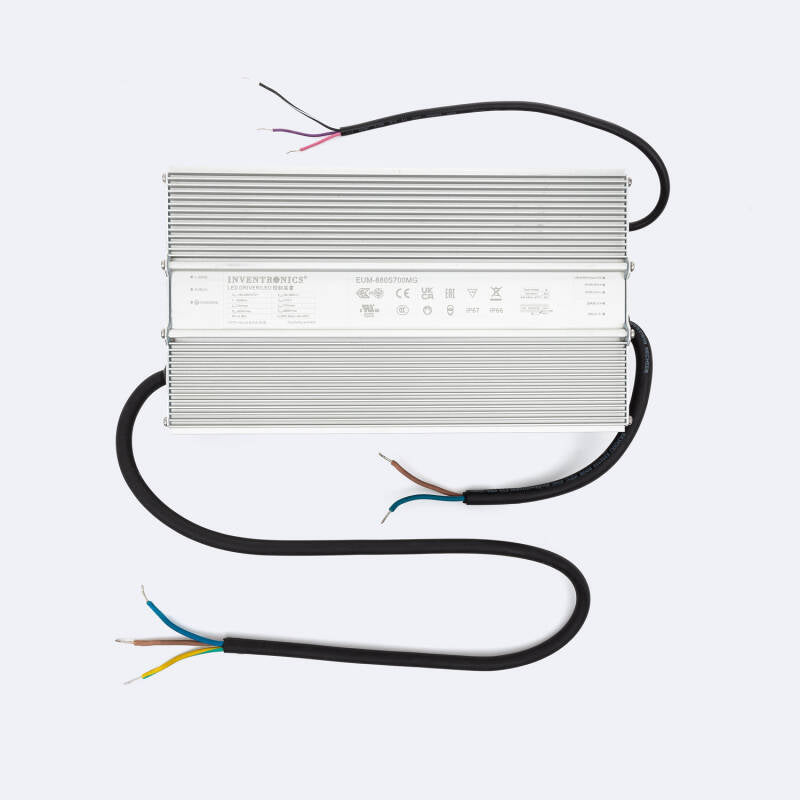 Driver Regulável 0-10V INVENTRONICS 880W 63-180V DC 4.9-7 A EUM-0880S700MG
