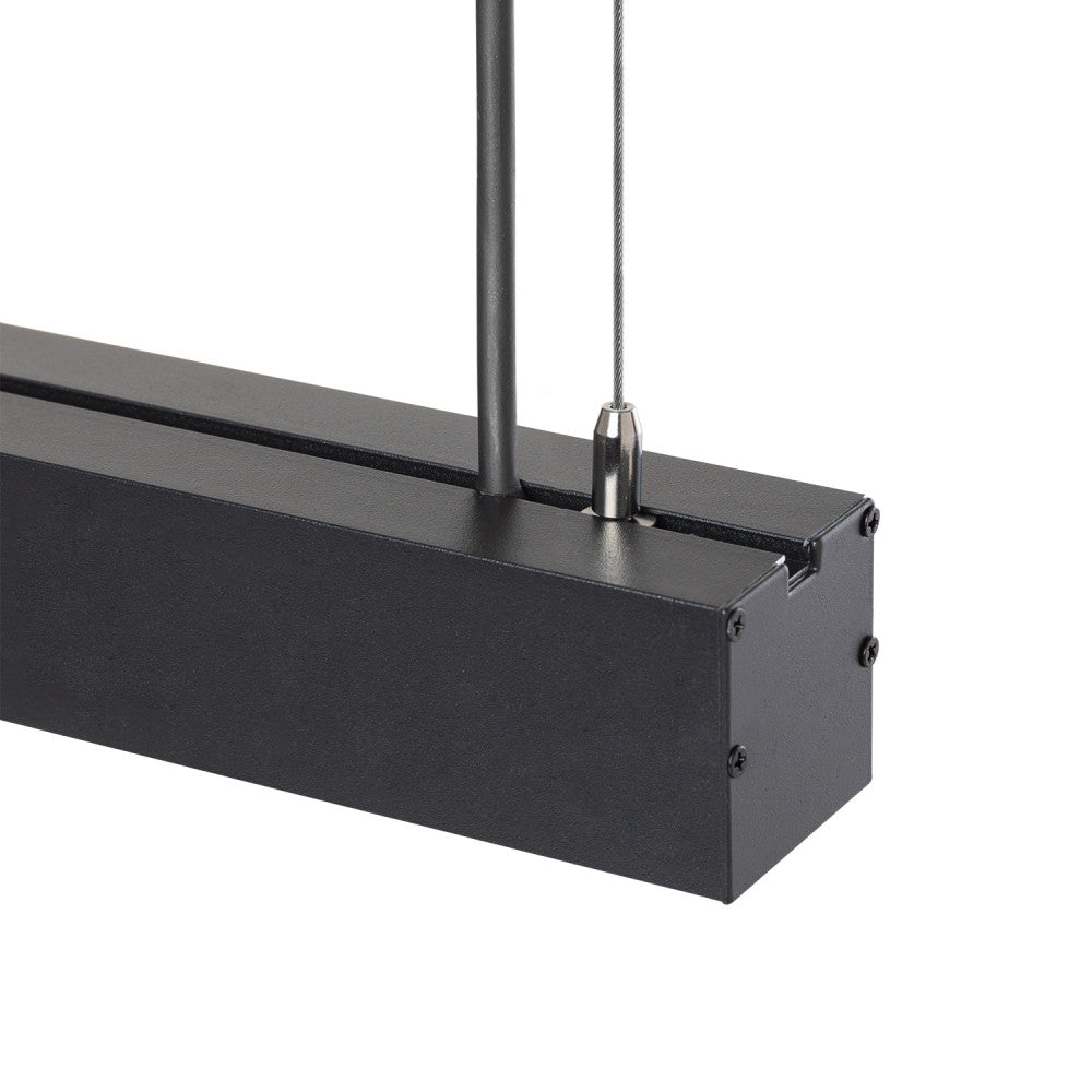 Luminária linear LED conectável de 45 W, 4.500 lm, 180 cm, CCT (temperatura de cor regulável), driver Lifud, de superfície/suspe