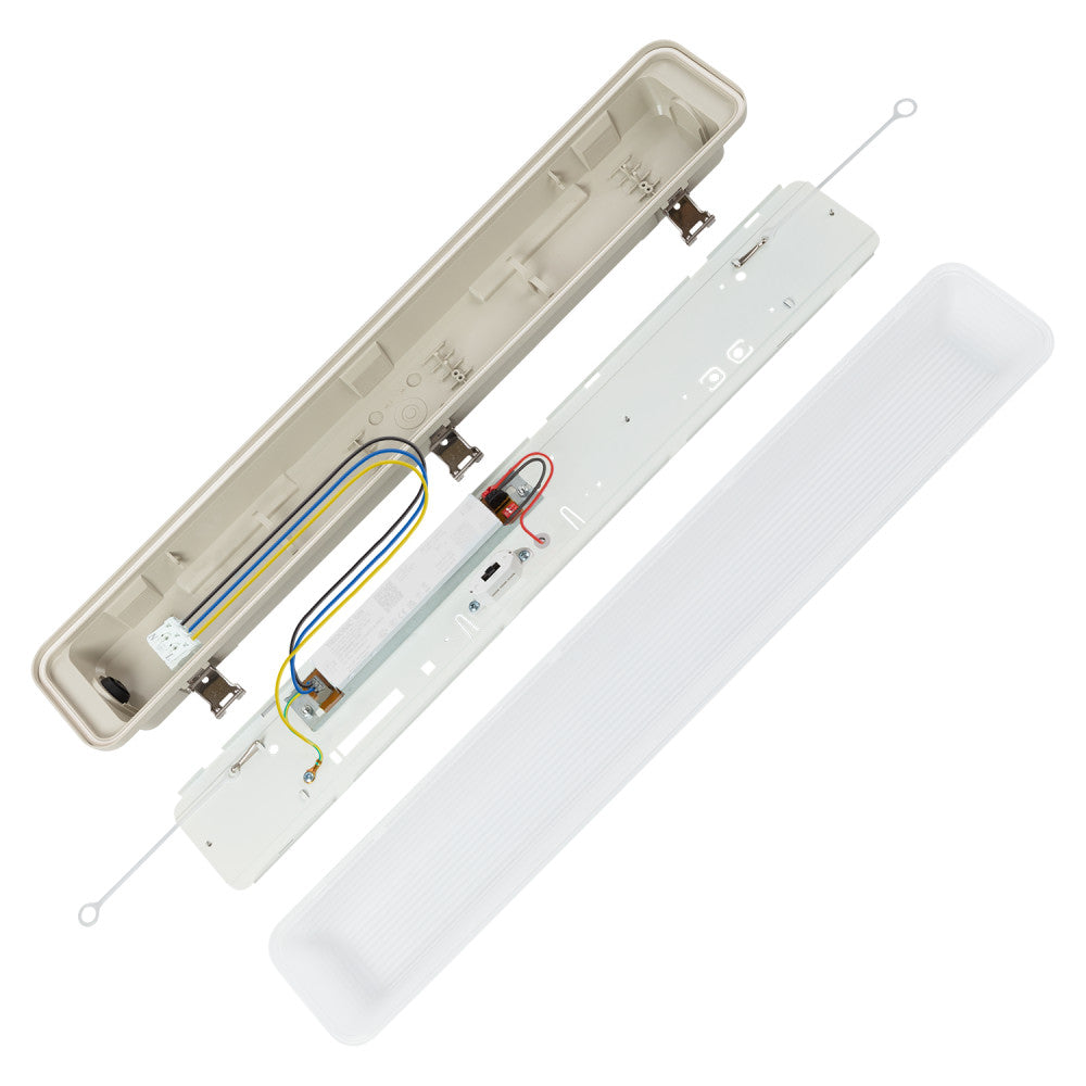 Dispositivo LED Impermeável de 20 W, 2400 Lm, IP65, CCT (Tom de Luz Regulável) 3000-6500ºK, 110º, Regulável, Tridónico, Sem Cint