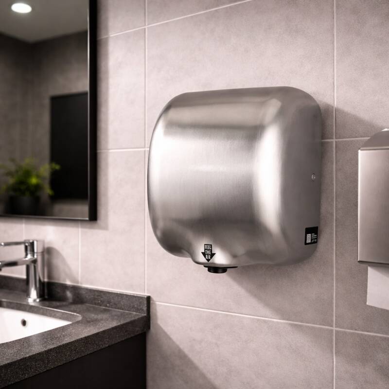 Secador de Mãos Neptune 1800 W em Aço Inoxidável com sensor