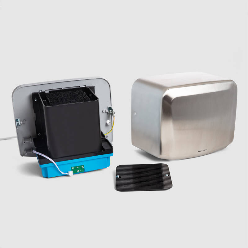 Secador de Mãos Uranus 1250 W em Aço Inoxidável com Sensor e filtro HEPA