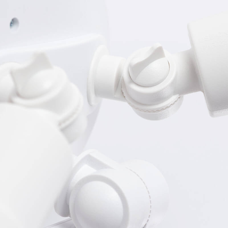 Sensor de Movimento PIR Crepuscular 180º de Parede Exterior IP44 para Duas Lâmpadas E27