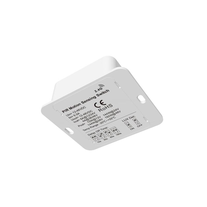 Sensor de Movimento PIR Crepuscular 80º Para Fita LED 12-24-48V SKYDANCE E1-RS