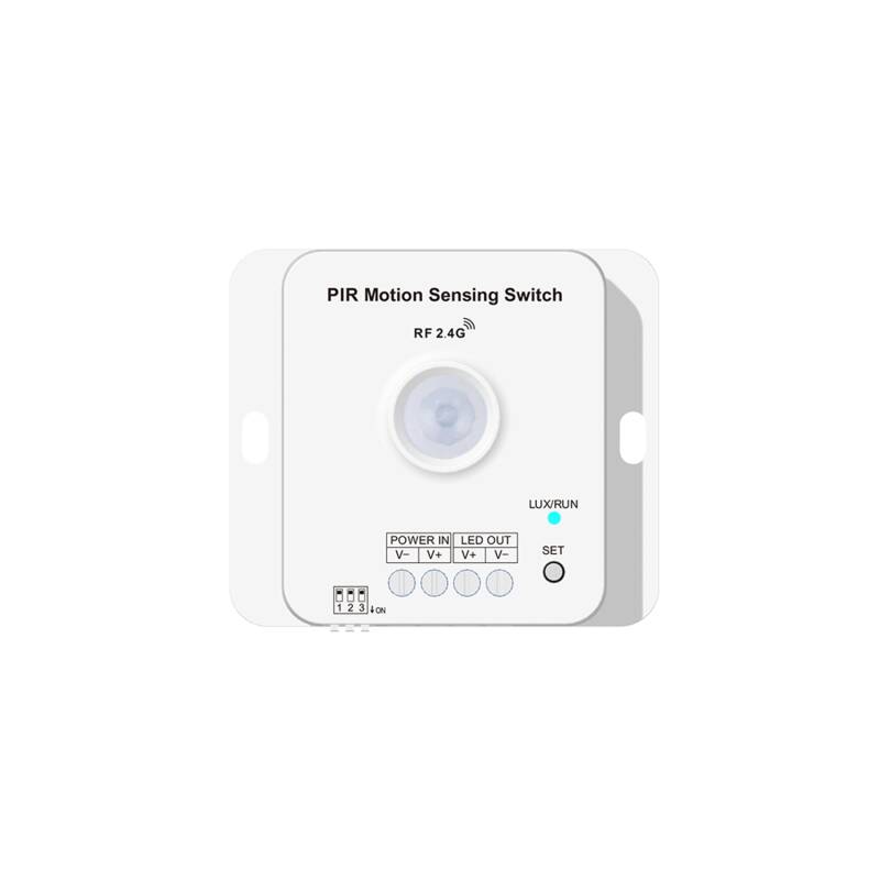 Sensor de Movimento PIR Crepuscular 80º Para Fita LED 12-24-48V SKYDANCE E1-RS