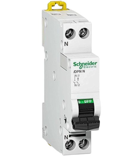 Disjuntor DPN 6-10KA 1P+N 10A CUR C SCHNEIDER #9N21556