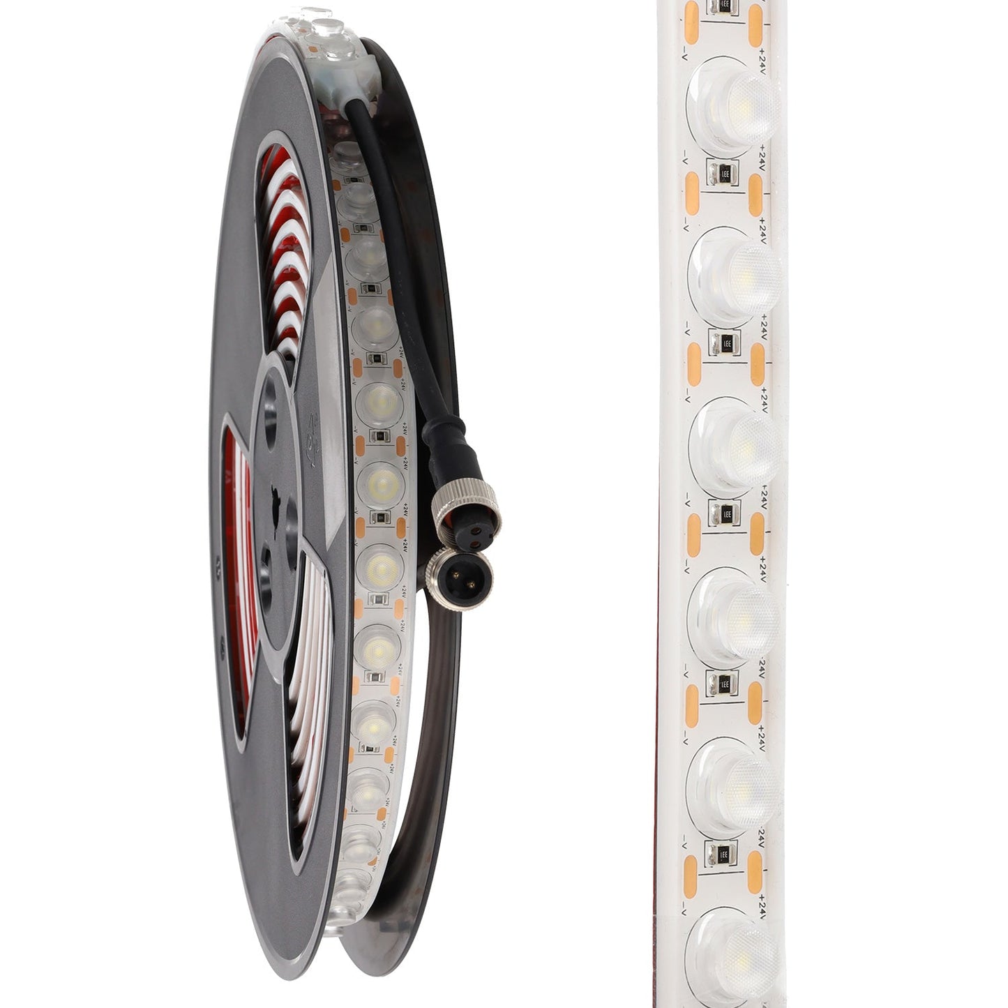 Arruela de parede LED flexível 18W 24VDC 42LEDs/M SMD2835 1260Lm/M IP65 6000ºK 5 metros
