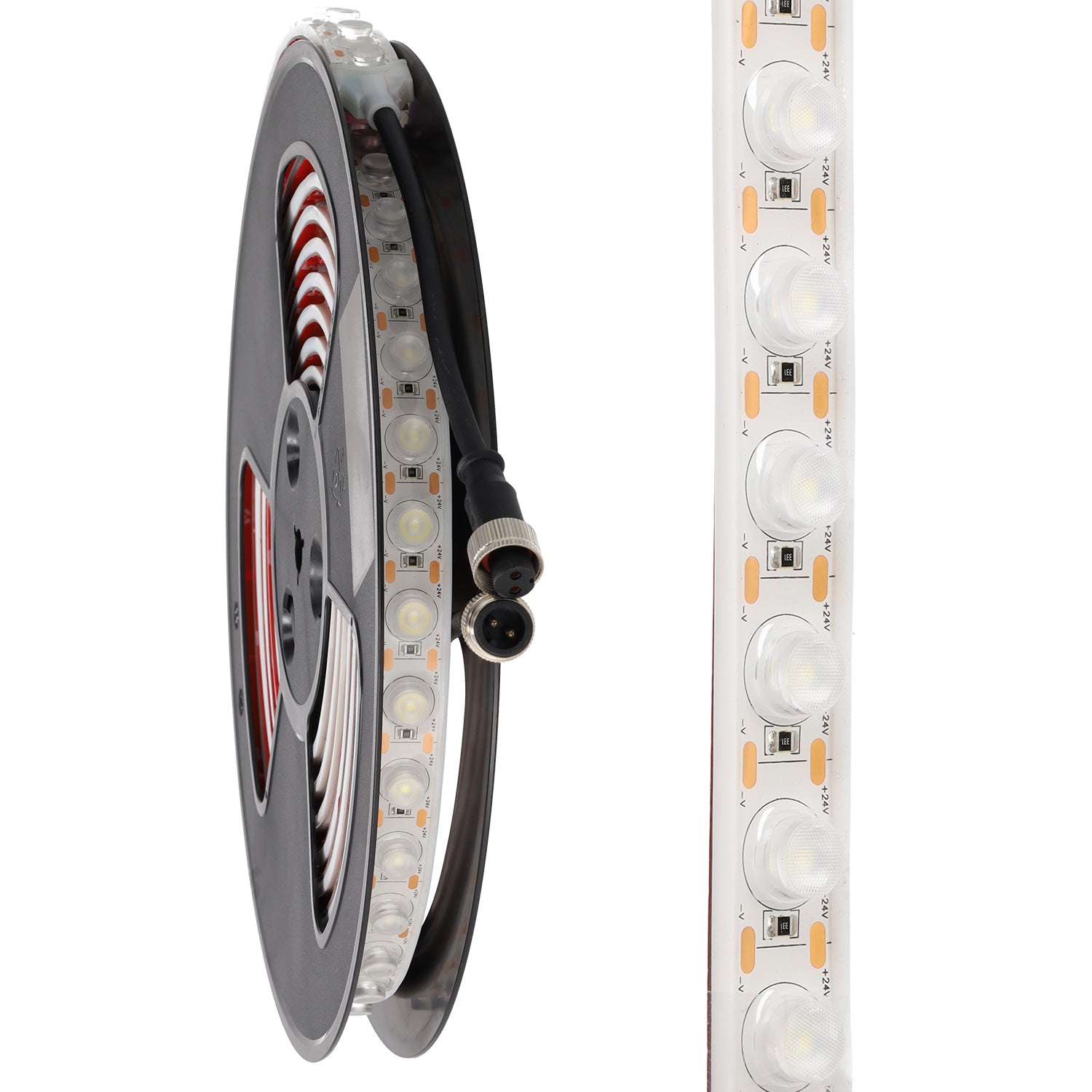 Arruela de parede LED flexível 18W 24VDC 42LEDs/M SMD2835 1260Lm/M IP65 6000ºK 5 metros