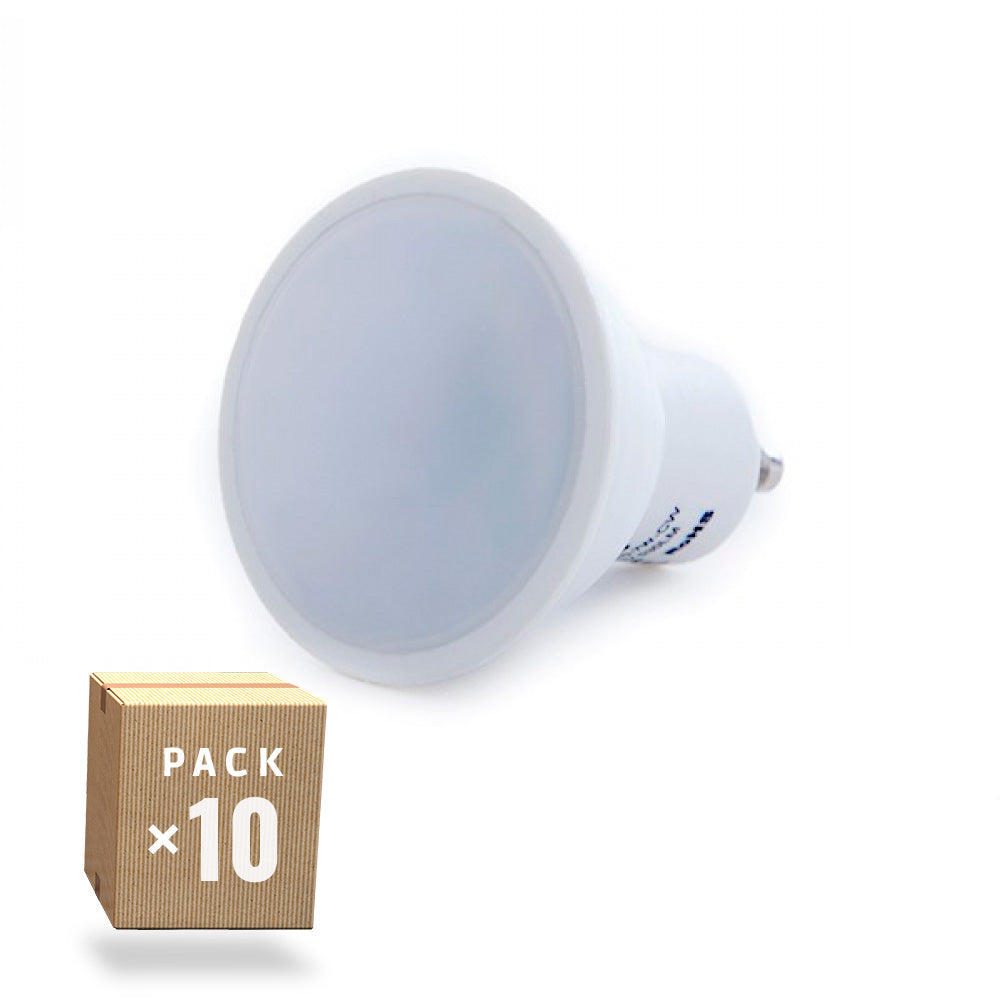 Pacote de 10 Lâmpadas LED GU10 7W 520Lm 6000ºK 10 40.000H