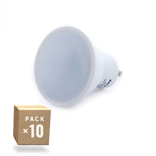 Pacote de 10 Lâmpadas LED GU10 7W 520Lm 6000ºK 10 40.000H