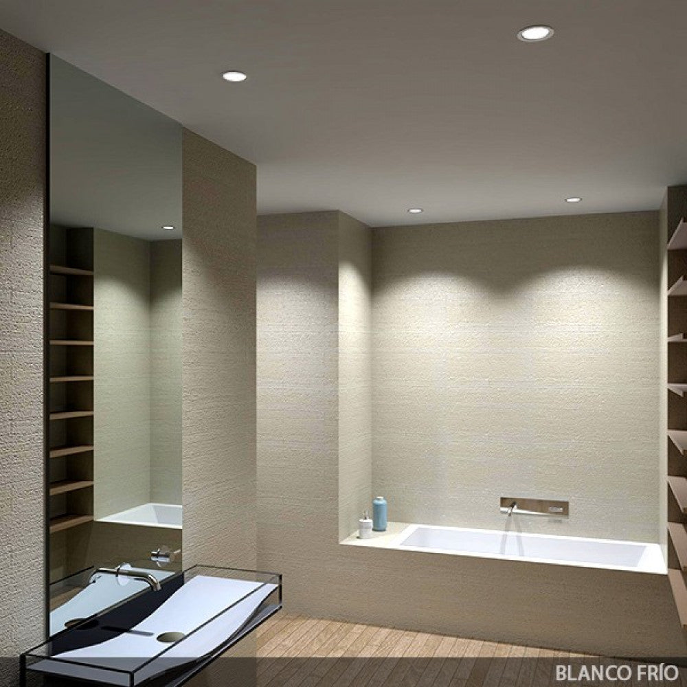 Foco Downlight LED 15W 1.350Lm 6000ºK IP65 Banheiros/Cozinhas 50.000H
